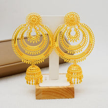 Bohemia Long Tassels Earrings African Dubai Gold Color Drop Earrings For Women Pendant Stud Earrings Wedding Jewellery Gifts