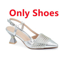 New Design Nigerian Wedding Matching Shoe and Bag Decorated with Rhinestone Wedding Shoes and Bags Set for Women Italian 2025
