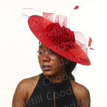 Big Flower Fascinators Hat Headpiece Women Kentucky Church Millinery Cap Ladies Derby Feather Pillbox Fascinator Hats
