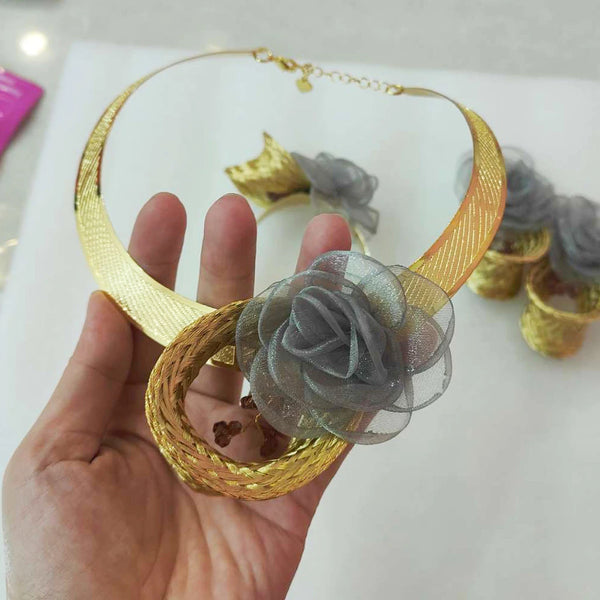 New Fashion Trendy Women Jewelry Set Brazilian Heavy Earrings Necklace Weaving Buds African Wedding Bridal New Style Wife Gift