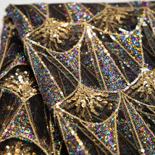 Kalume 2025 African Lace Fabric Sequins Nigerian Mesh Lace Fabric Sequins 5 Yards High Quality For Party Wedding Dress F3811