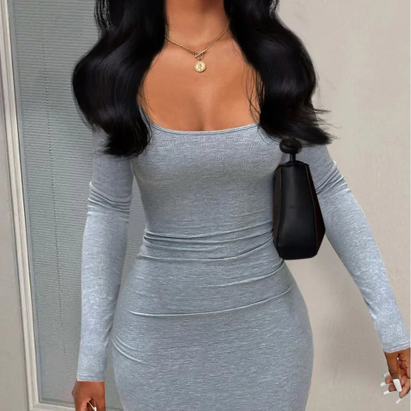 Fashionable Solid Color Mini Checkered Dress Elegant Long Skirt Women's Clothing Comfortable Fit And Flare Style