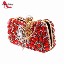 2024 Fashion New Arrivals INS Hot Sale Full Crystal Shinning Shoes and Bag Set for Dress in Red Color Sandals Christmas Party