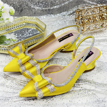 New Arrival Elegant African Party High-heeled Shoes Chain Decoration Trendy Women's Sandals Nigerian Women Wedding Pumps