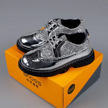 Boys Hollow Out silver Shoes Leather for Kids Party Wedding Dance Shoe Dress Toddler Fashion Children Shoes Flat Golden Autumn