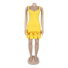 Elegant Tight Corset Ruffle Mini Dress for Women's Fashion New Style Suspender Sleeveless Backless A-line Club Party Sexy Dress