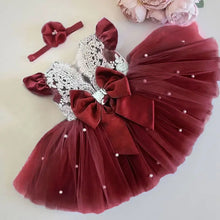 Toddler Kids 1st Birthday Baptism Party Dress for Girl Princess Luxury Embroidery Costume Backless Bow Wedding Gown Baby Dresses