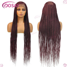 Synthetic Box Side Part Braided Wigs For Black Women Cornrow Braids Lace Wigs Full Lace Front Wig Braid African Hair Braided Wig