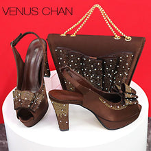 2024 High Quality Yellow Color Fish Beaked Toe Cap Thin Heels Ladies Shoes Matching Bag Set For Women Wedding Party Pump