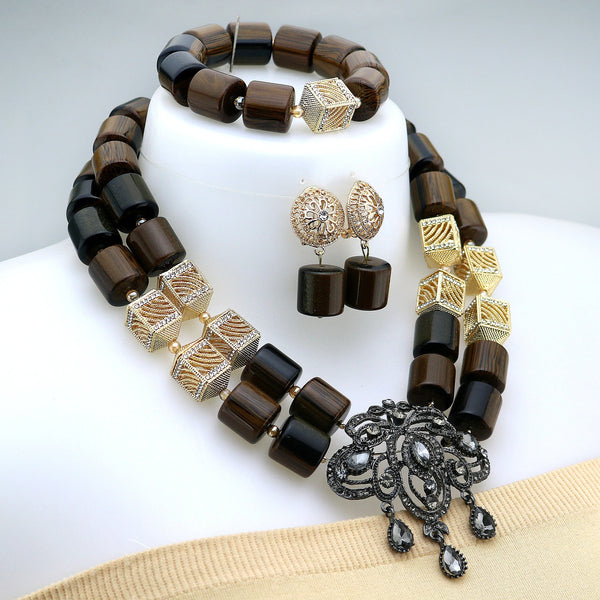 2024 Latest Resin Jewelry Sets Luxury French African Nigerian Wedding Bridal Party Beads 2024 Resin Jewelry sets
