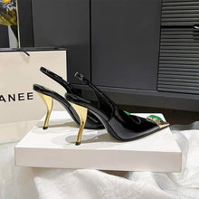 Iron Head Fashion Heterosexual Red High Heels Fox Head Jewel Decoration New Plus Size Banquet Shoes Women's High Heel Sandals