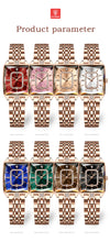 POEDAGAR Luxury Elegant Watch For Woman Date Waterproof Rectangle Ladies Watch Stainless Steel Quartz Women Watches Female Reloj