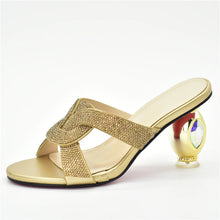 New Arrival Italian Women Shoes Decorated with Rhinestone Open Toe Pumps Luxery Shoes Women Nigerian Women Party Pumps