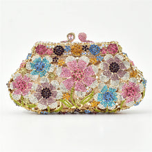 New Bling Crystal Bridal Wedding Bag Purses Flower Shape Diamond Purse Luxury Handbags Fashion Women Crystal Prom Clutch Purse