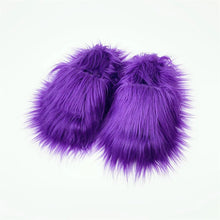Faux Fur Slippers 2023 Women Winter Plush Warm Home Flat Slides Mongolian Wool Flip Flops Y2K Girls Furry Shoes Cute Slippers