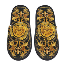 Custom Queen Of Absolutely Everything Gold Baroque Soft Memory Foam House Slippers Women Comfy Warm Anti-skid Sole Slipper