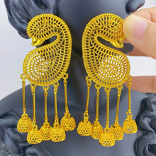 Indian Earrings for Women Design Tassel Drop Earrings 24k Gold Plated Dubai African Party Earrings Accessory for Weddings Gifts