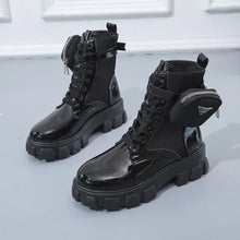 Women Motorcycle Leather Classic Punk Boots