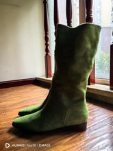 Fashion Knee Length Women's Frosted Leather Long Boots