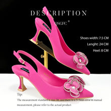 Party Shoes And Bag Ladies Heel Decoration Pure Elegant Flower Wedding Shoes And Bag Full rhinestone Fashion Handbag