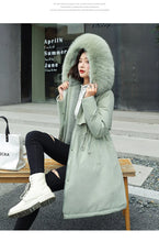 Women's Winter Parka Hooded Fur Collar Jacket