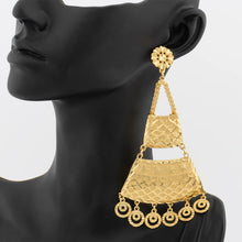 18K Gold Plated Luxury Drop Earring For Wedding African Party Banquet Jewelry Gift Dubai Big Copper Tassel Earrings Daily Wear