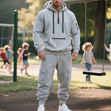Men's 2 Piece Long Sleeve Athletic Full Zip Jogging Sweatsuits