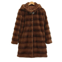 Women's Luxury Hooded Faux Fur Mid-length Jacket