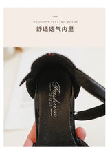 Girls' Sandals Summer New High Heel Soft-soled Princess Shoes Fashion Bow Roman Sandals Open Toe Children's Shoes J279