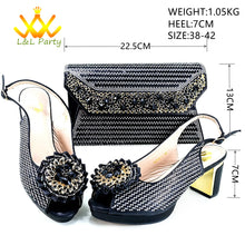 2025 Special New Arrivals Italian Women Shoes and Bag to Match in Green Color with Platform Shinning Crystal Sandal for Wedding