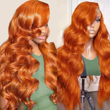 Ginger Hd Lace Wig 13X6 Human Hair Body Wave Human Hair Wigs 13X4 Hd Lace Frontal Wig 250 Density Coloured Lace Front Wig 30 Inch