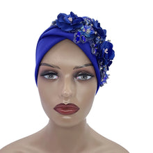 Elegant African Turban Cap with Shiny Rhinestone Ready to Wear Nigeria Auto Gele Headtie Party Women's Head Wrap Bonnet Turbante