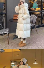 Women's Fashionable Long Winter Hooded Parka Jacket