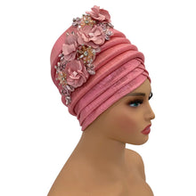 2024 New African Women's Turban Cap Nigeria Auto Gele Headtie Already Made Wedding Geles Female Head Wraps with Diamond Flower