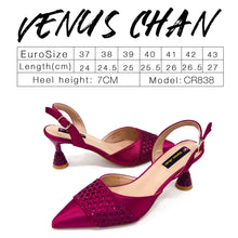 2025 New Elegant Nigerian Women’s Wine Colour Heeled Shoes and Rhinestone Handbag Set – Italian Design for Parties and Weddings