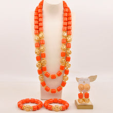 artifical coral beads nigerian jewelry sets for woman weddings