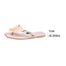 New Flip Flops Women's Slippers 2025 Summer Square Toe Flat Sandals Outdoor Casual Slippers Women Fashion Flowers Shoes Ladies