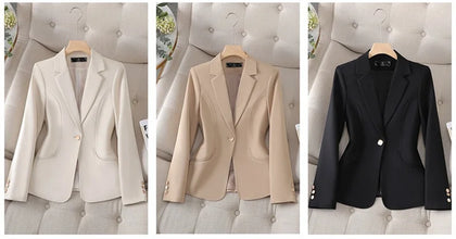 Spring Autumn Blazers New Small Suit Jacket Women Fashion Jacket High-Quality Professional Suit Ladies Blazers Female Outerwear
