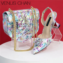 2025 New Yellow Color Thin Heels Pointed Toe Crystal Design Ladies Shoes Matching Bag Set For Women Weeding Party Pump