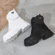 Women Motorcycle Leather Classic Punk Boots