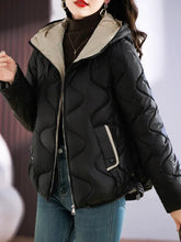 Winter Women Outerwear Hooded Cotton Parkas