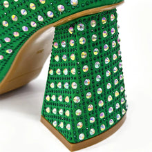 Venus Chan-Nigerian Heel Party for Women Yellow Shoes and Bag Set Rhinestone Handbag Italian Design Wedding INS 2024
