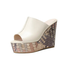 Women Wedges High Heels Slippers Women Designer Platform Sandals Trend Comfortable Slip on Slippers 2024 New Summer Slides Women