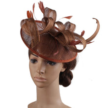 Formal Women Wedding Chuch Hat Bride Mariage Chapeau Ladies Party Occasion Derby Fascinator Sinamay Hat With Headband Accessory