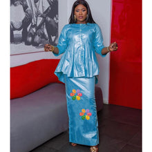 Fashionable Rich Basin Dashiki African Women's Party Dresses Traditional Bride Robe for Wedding and Evening