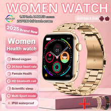 2025 AI Diagnosis NFC Smart Watch Women 1.85 inch AMOLED Blood pressure Heart Rate Temperature BT call Smartwatches Men For IOS