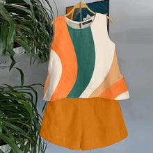 ZANZEA 2025 Summer Printed Tanks Short Suit Women 2PCS Short Sets Holiday Stitching Pleats Outfits Casual Loose Matching Sets