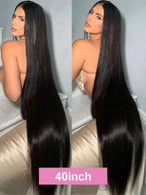 Brazilian 30 40 Inch 13x6 Transparent Lace Frontal Wig Human Hair 250% Density