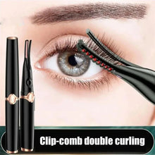 Electric Heated Eyelash Curler USB Rechargeable Eyelashes Quick Lasting Curling Comb&Clip Dual Use Makeup Eyelash Curler