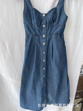 PinePear Sleeveless Strap Dress Women 2025 Summer Single-Breasted Pockets Denim Dresses Woman Light Blue A Line Long Dress